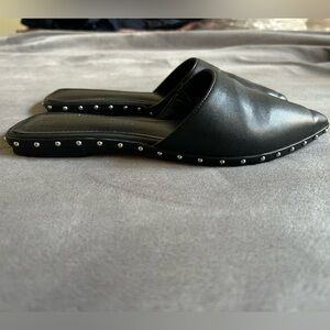 Black Studded Women's Mules